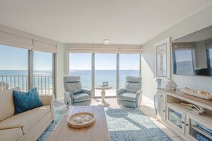 Smart TV - Enjoy water views, private balcony, two kings, & bunks at our Beach Bungalow (Panama City Beach)
