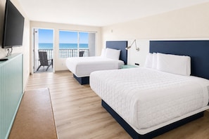 Premier Room, 2 Double Beds, Non Smoking, Ocean View | Terrace/patio - The Palm & Tide Beachfront Hotel (Panama City Beach)