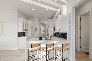 Fridge, microwave, oven, stovetop - Twin Tides - Bayfront Views + Steps to Bonita Beach (Bonita Springs)