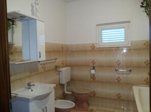 Hair dryer, towels, toilet paper - Apartments Tomislav - Superior Two Bedroom Apartment with Terrace and Sea View (Vrsi)