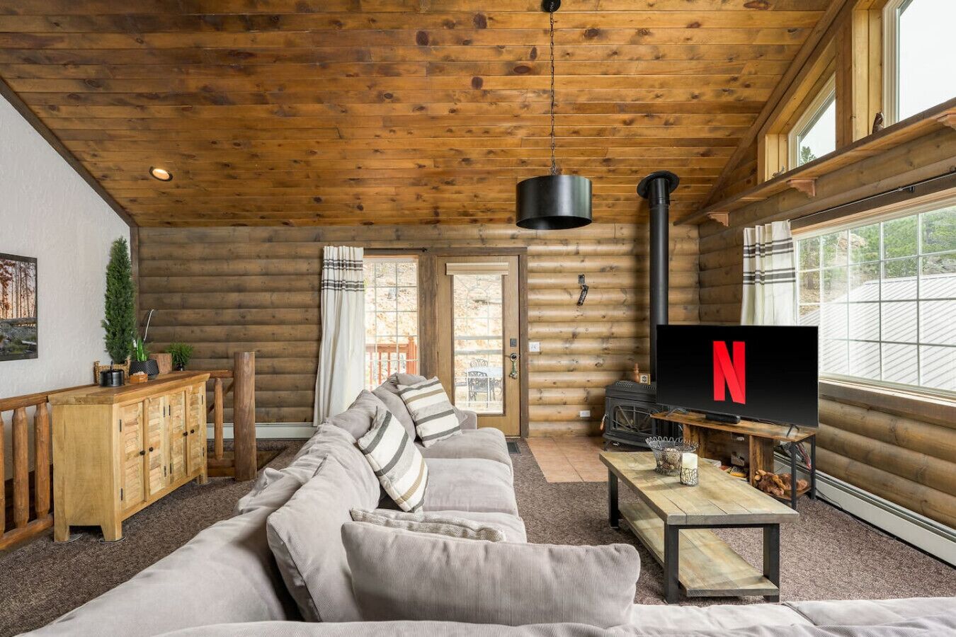 TV, foosball, computer monitors