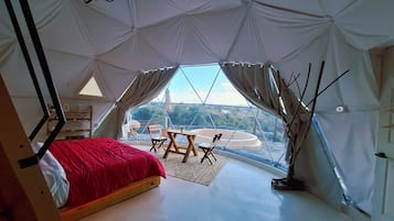 Deluxe Quadruple Room, Patio, Garden View | View from room