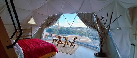 Deluxe Quadruple Room, Patio, Garden View | View from room