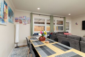 Dining - 
Fenced Yard, Workspace, Cornhole + Life-Size (Arlington)