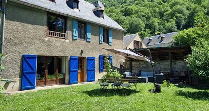 Grande maison de campagne avec jardin clÎturé, animaux de compagnie acceptés.