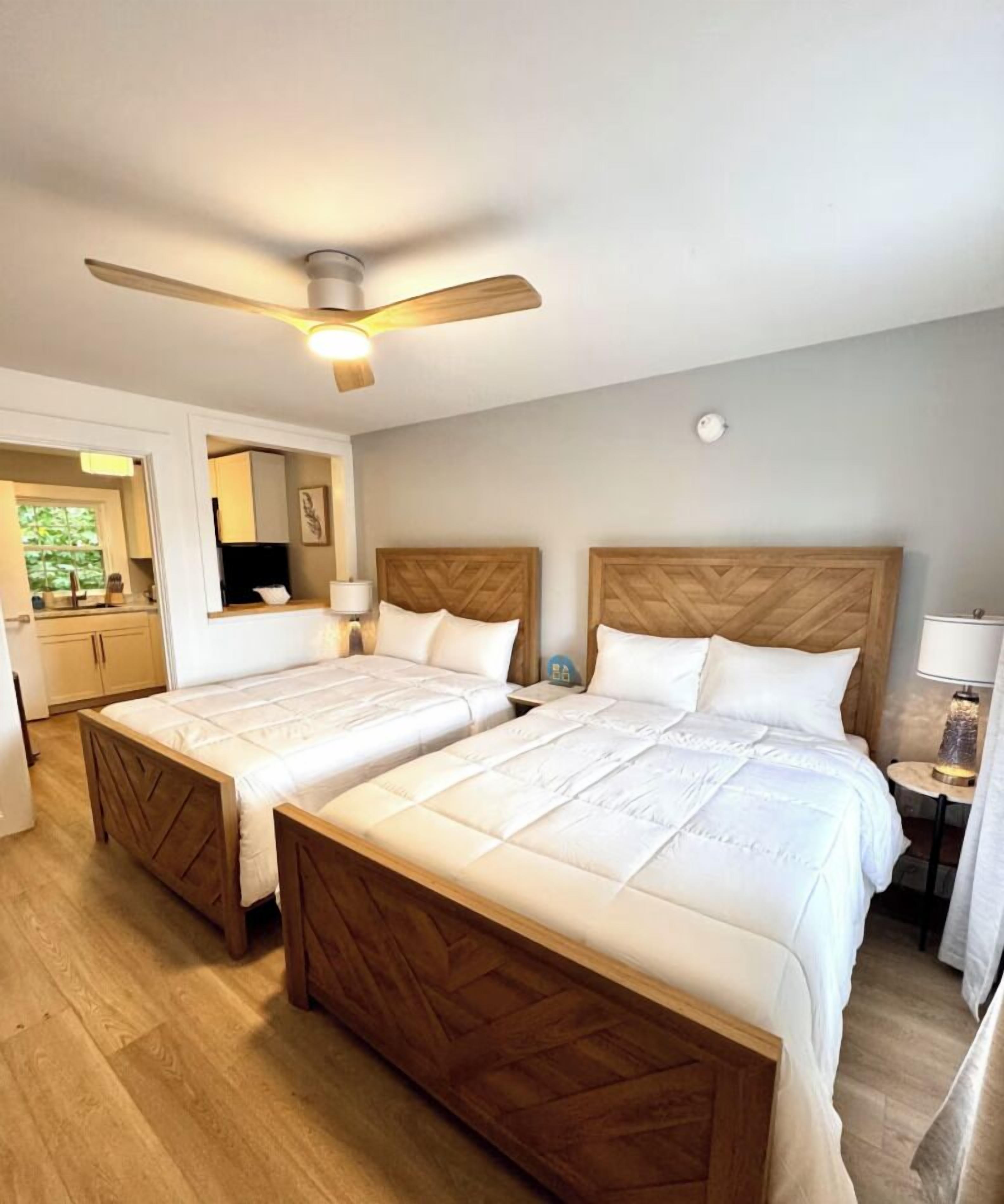 OOB Suite | 2 Full Beds | Pool & Beach (11) | Blackout drapes, iron/ironing board, free WiFi, bed sheets
