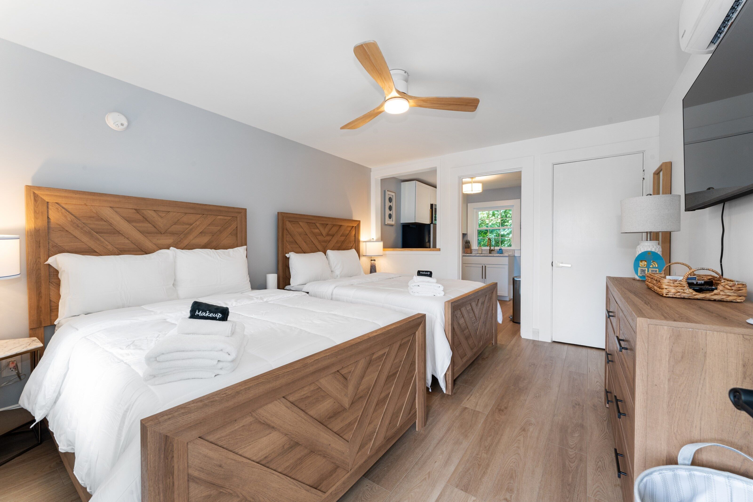 OOB Suite | 2 Full Beds | Pool & Beach (9) | Blackout drapes, iron/ironing board, free WiFi, bed sheets