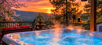 Gorgeous Scenic 5-bedroom lodge Tucked Away in peaceful Mountainside Pine Forest
