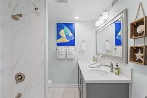 Hair dryer, towels