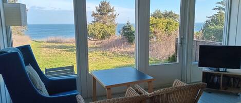 Flat-screen TV, DVD player