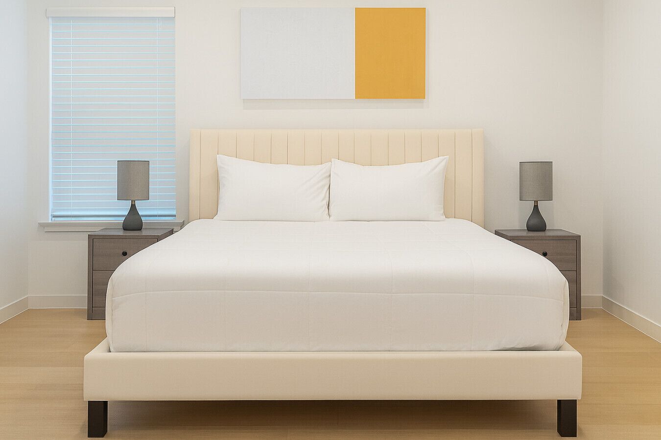 Tabla de planchar con plancha, wifi y ropa de cama 