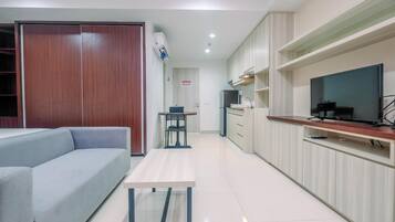 Apartamento standard, 1 quarto | Roupa de cama