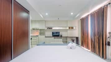 Apartamento standard, 1 quarto | Roupa de cama