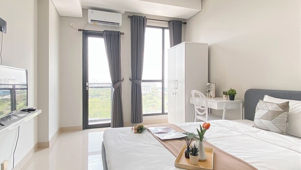 Unclassified image, 1 of 17, button - Cozy Warm Tone Studio At Monroe Tower Apartment (Cikarang)