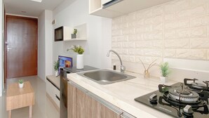 Standard Apartment, 1 Bedroom | Private kitchen - Simple Grey 1Br At Vittoria Residence Apartment (Jakarta)