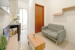 Standard Apartment, 1 Bedroom | Living area - Simple Grey 1Br At Vittoria Residence Apartment (Jakarta)