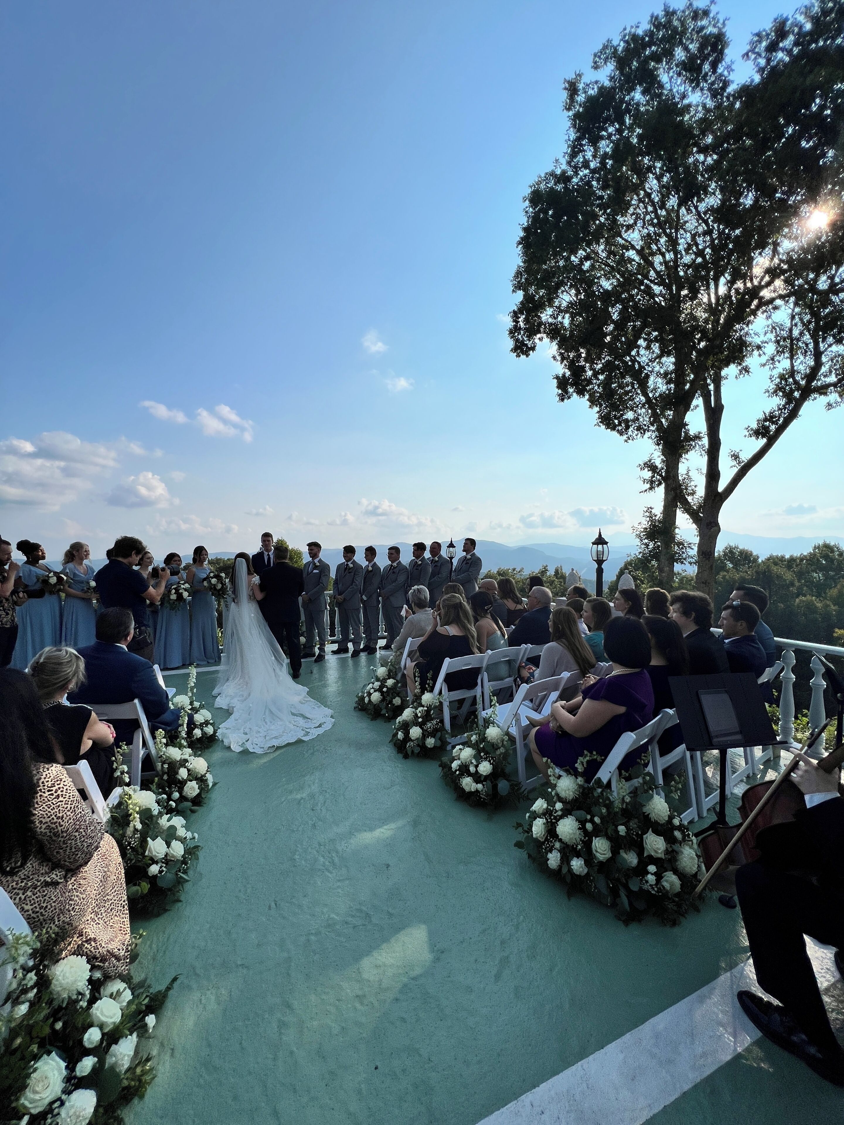Outdoor banquet area