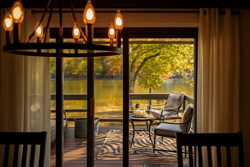 Cozy Lakefront Home- 3 Patios+Hot Tub+Fire Pit