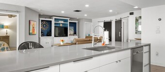 Pink Pineapple ~ Walk to Downtown ~ Chic Heated Pool Home