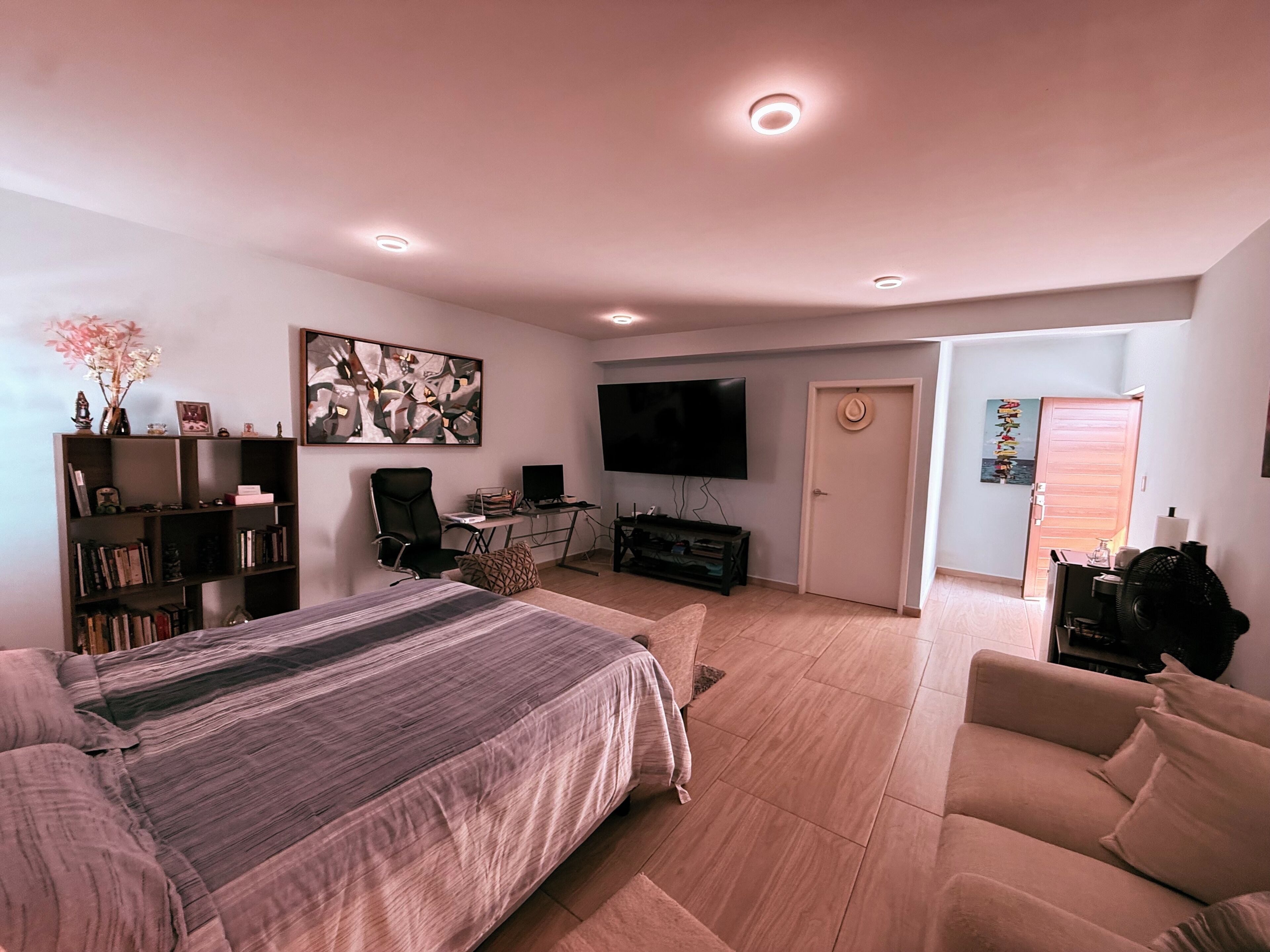 Desk, iron/ironing board, free WiFi, bed sheets