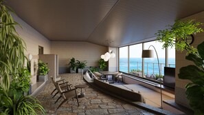 Deluxe Suite, Sauna, Ocean View | Hypo-allergenic bedding, down comforters, free minibar items, desk - IZU RETREAT by Onko Chishin (Higashiizu)