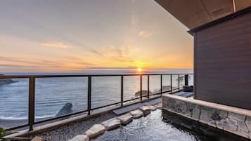 Family Suite, Sauna, Ocean View | Bathroom | Separate tub and shower, spring water tub, free toiletries, hair dryer