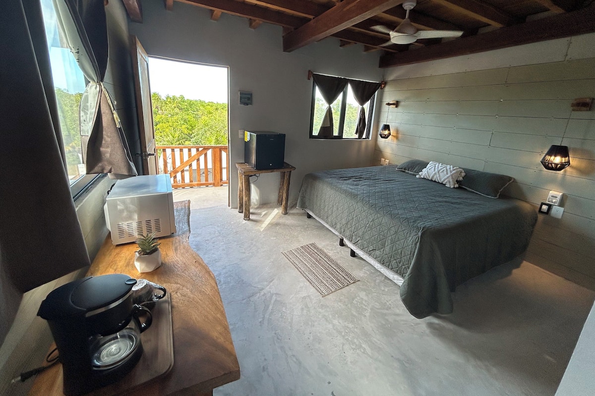 Habitación doble Deluxe, 1 cama King size, para no fumadores, baño privado | Cortinas blackout, tabla de planchar con plancha y wifi gratis