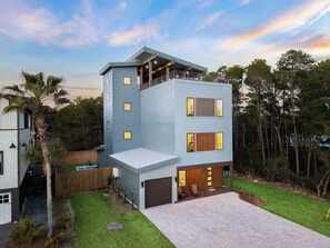 Exterior - BRAND NEW! Sleeps 24! Private Pool, Spa, Fire Pit & 2 LSVs! Pets OK! (Santa Rosa Beach)