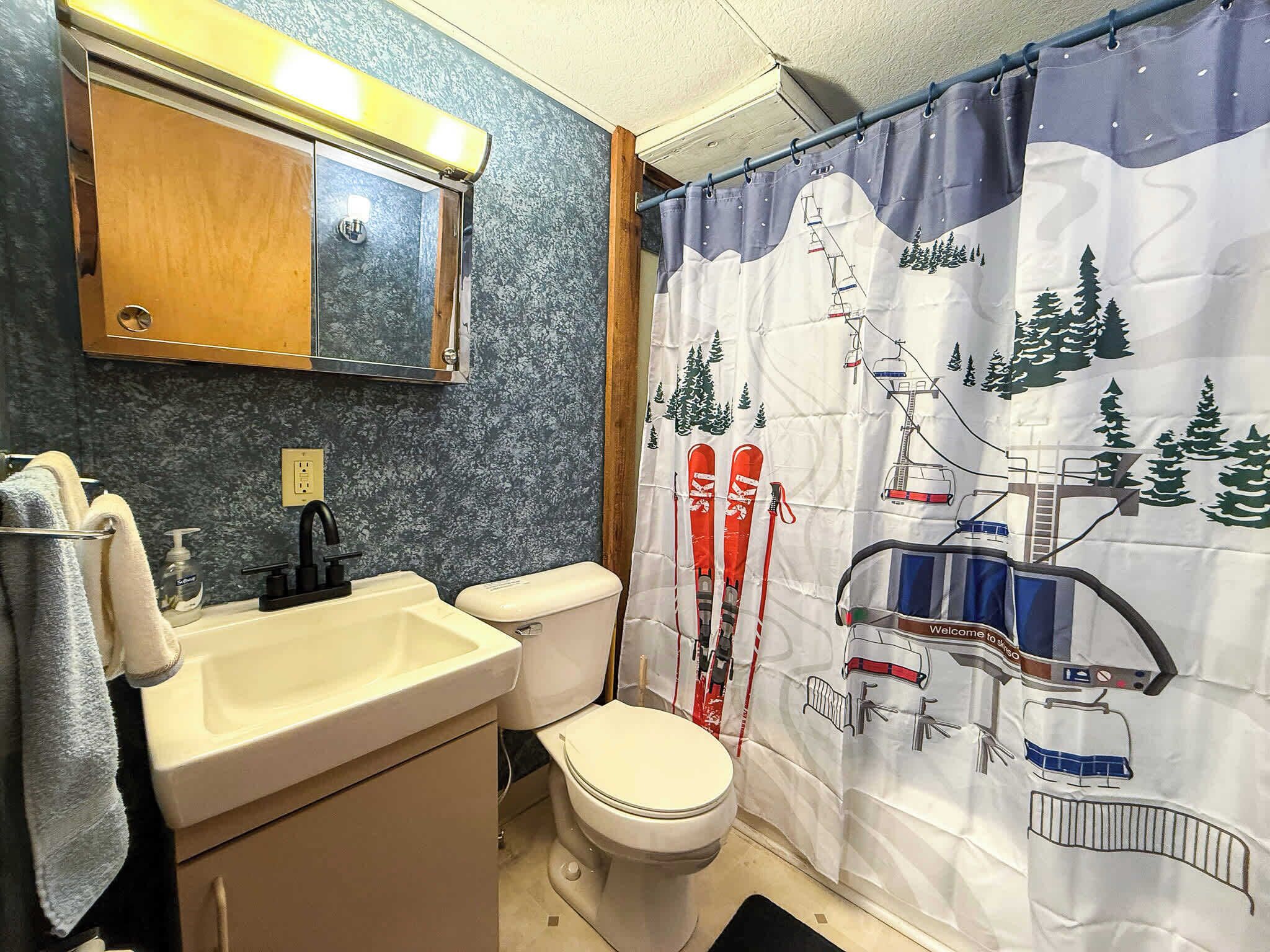 Douche, serviettes fournies