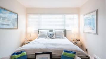 Desk, blackout curtains, soundproofing, iron/ironing board
