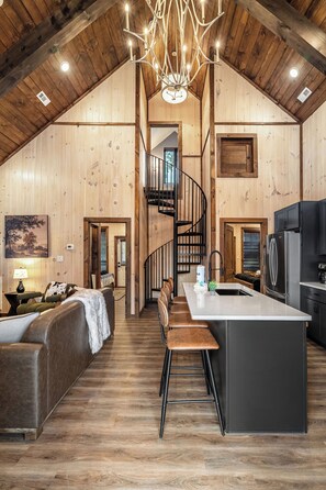 Interior - Modern Cabin - Sleeps 8, Hot Tub, Arcade, Prime Location! (Pigeon Forge)