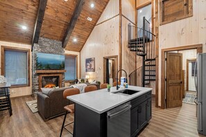 Interior - Modern Cabin - Sleeps 8, Hot Tub, Arcade, Prime Location! (Pigeon Forge)