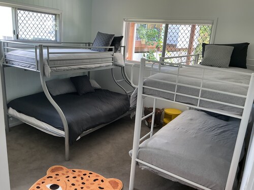 Just off the highway , 2 kilometres to town but still in the country.