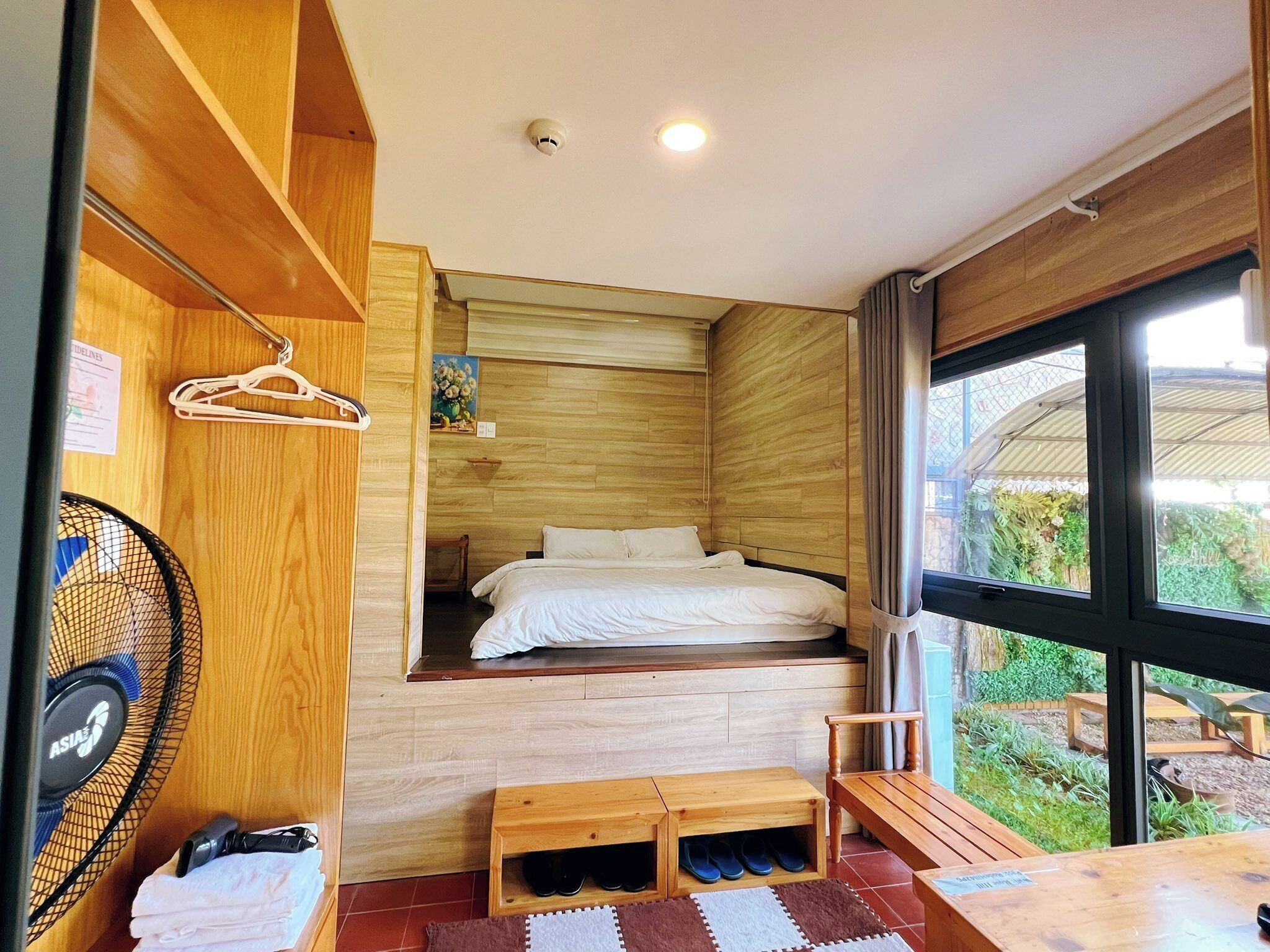 Family Double Room, Garden View | Memory foam beds, minibar, individually decorated, desk