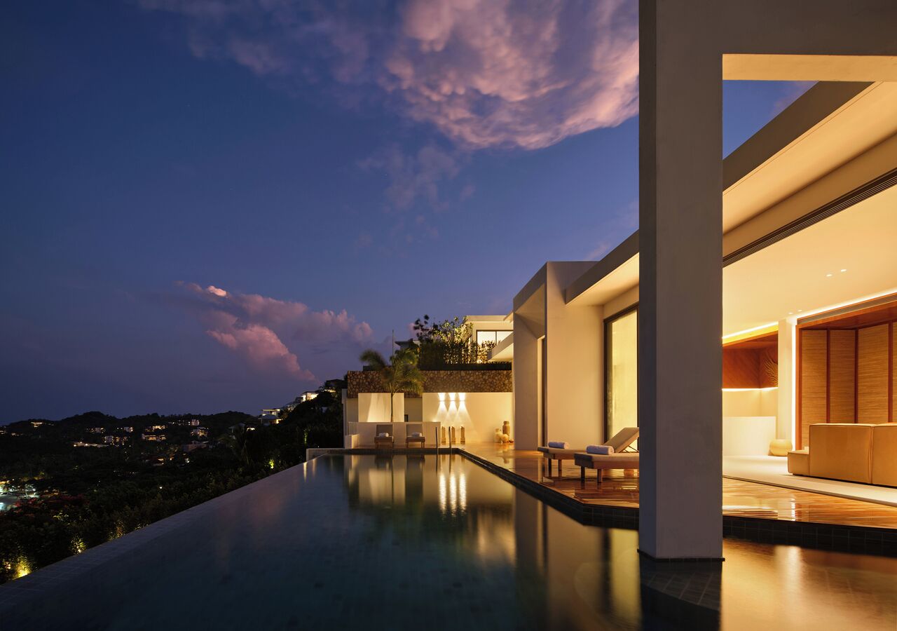 Three-Bedroom Presidential Oceanfront Pool Villa | Terraza o patio