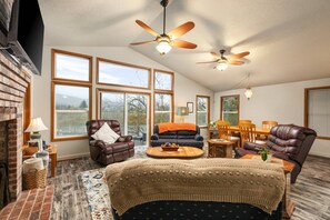 TV - Direct Riverfront Home w/ Private Dock, Game Room, Deck, Amazing Views, Just 4 Miles to Beach (Nehalem)