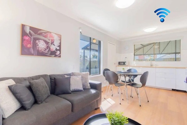Nouveau home | Open plan living , dining and kitchen | Microwave