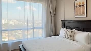 Elite appartement | Luxe beddengoed, bedden met traagschuimmatrassen