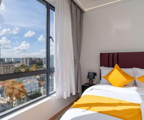 Business Suite | Premium bedding, memory foam beds, individually furnished - Riara One Apartment (Nairobi)