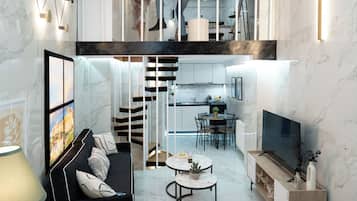 Two Bedroom and Loft Apartment | Una cassaforte in camera, tende oscuranti, insonorizzazione