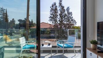 Appartement, 1 lit double et 1 canapé-lit, cuisine, vue ville | Vue depuis le balcon