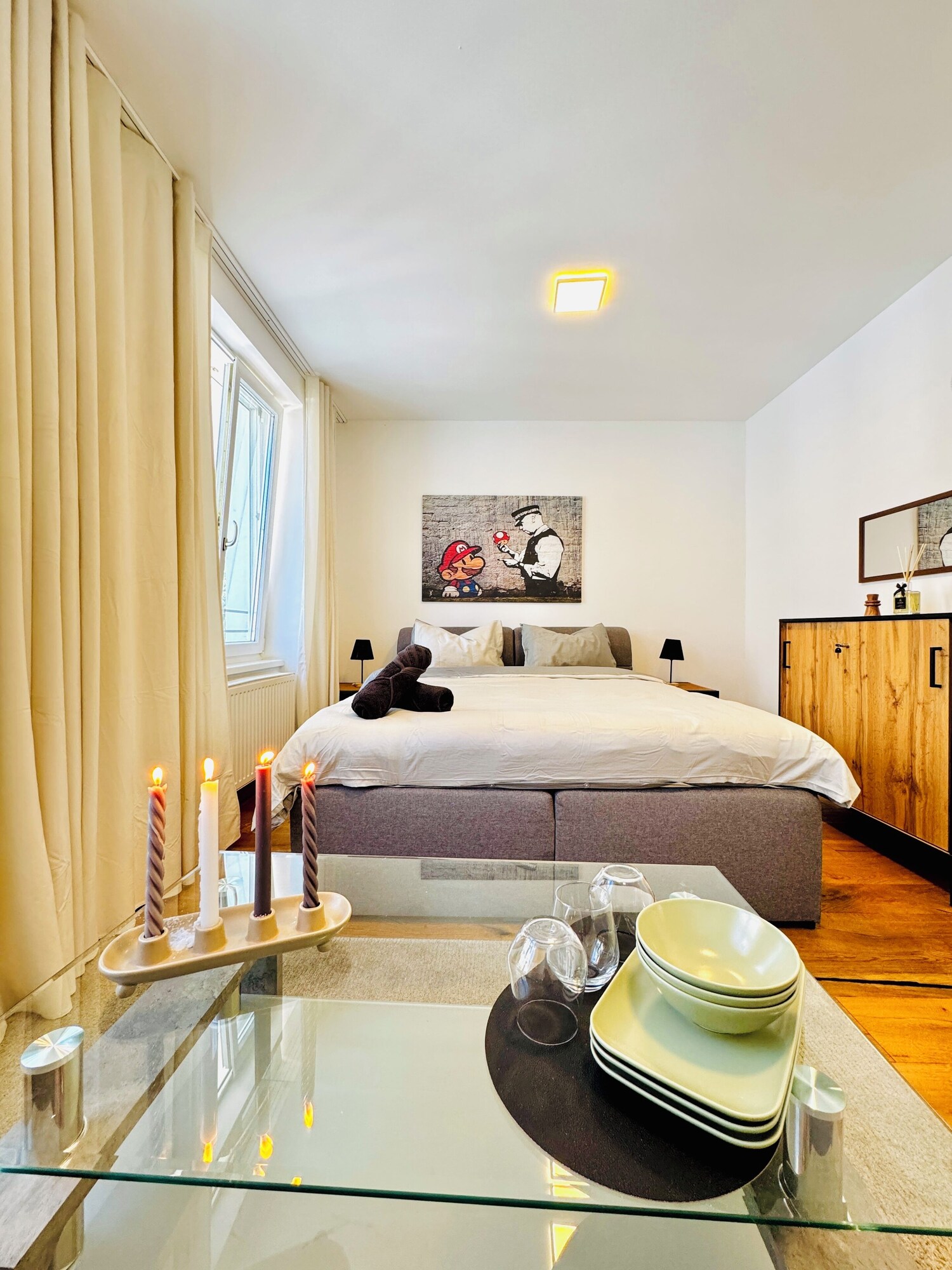 Basic-Zimmer | Bügeleisen/Bügelbrett