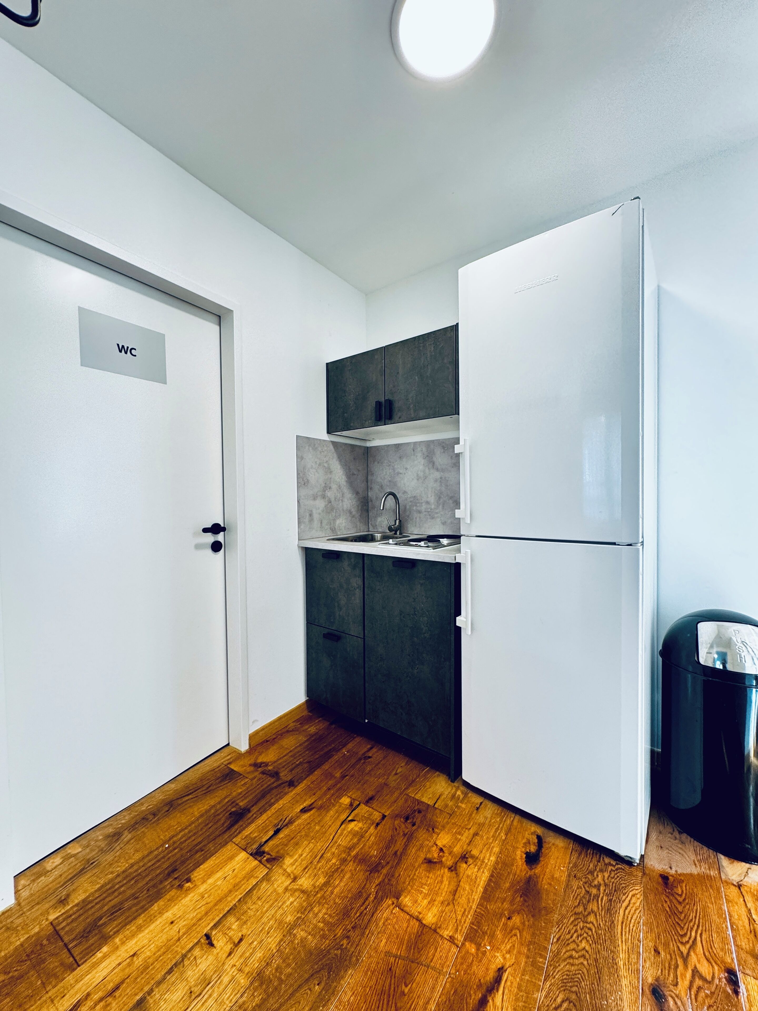 Kühlschrank, Mikrowelle, Herdplatte, Geschirrspüler