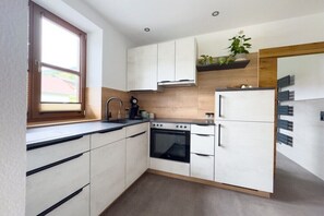 Fridge, oven, stovetop, dishwasher