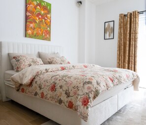 Desk, iron/ironing board, travel cot, free WiFi