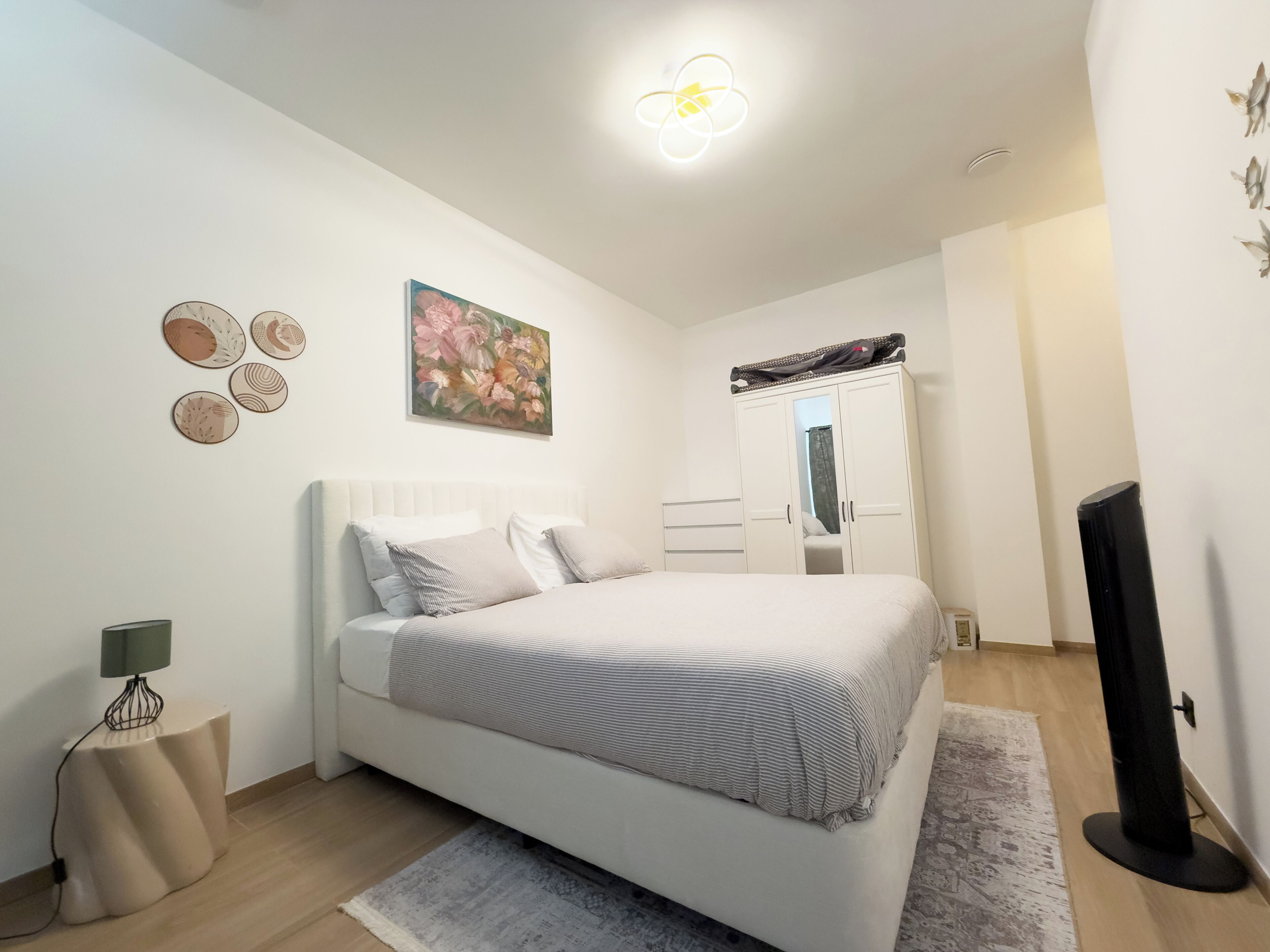Desk, iron/ironing board, travel cot, free WiFi
