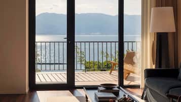 Suíte premium, vista para o mar | Vista da sacada