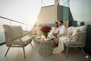 Terrace/patio - Binghatti Royale • Elite 1BR Suite - Top Area (Dubai)