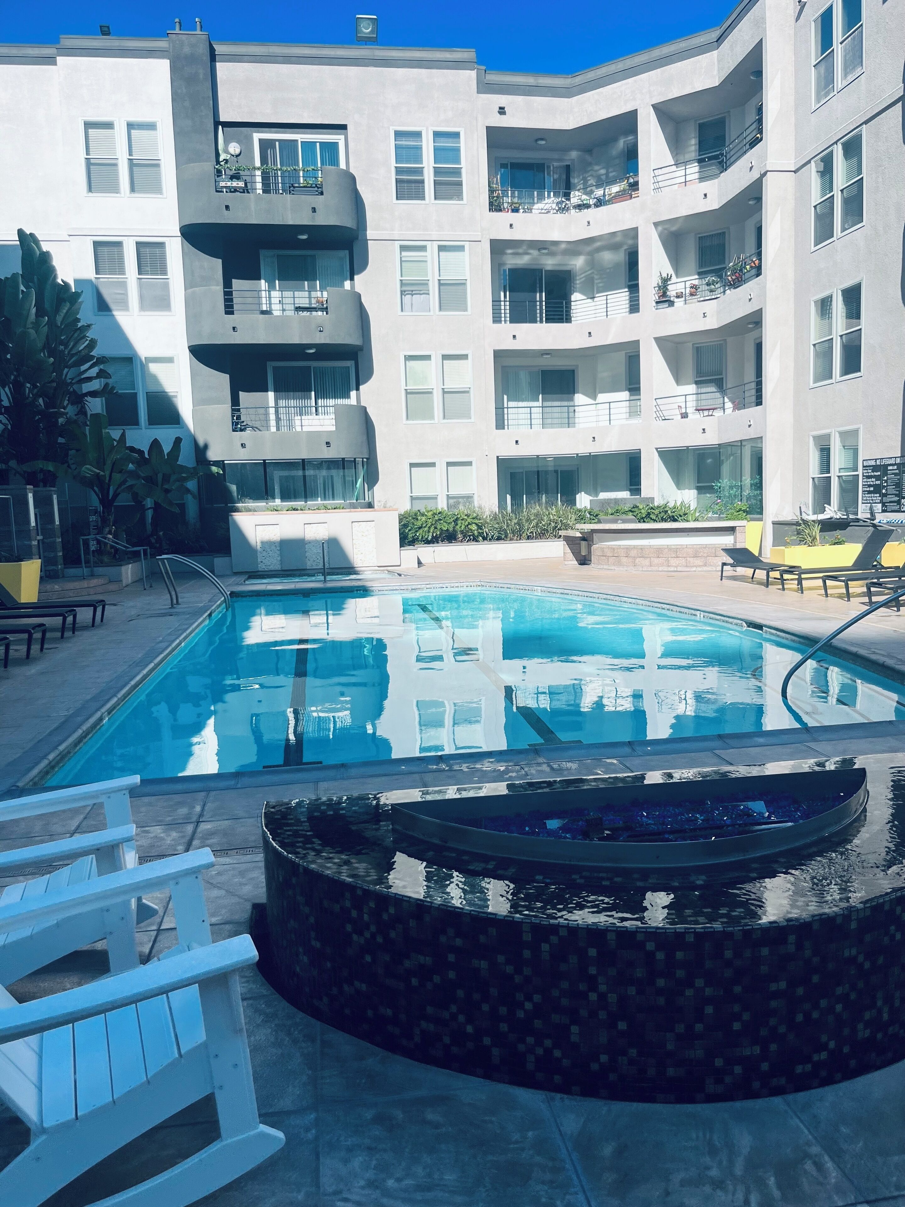 Piscina externa, piscina aquecida