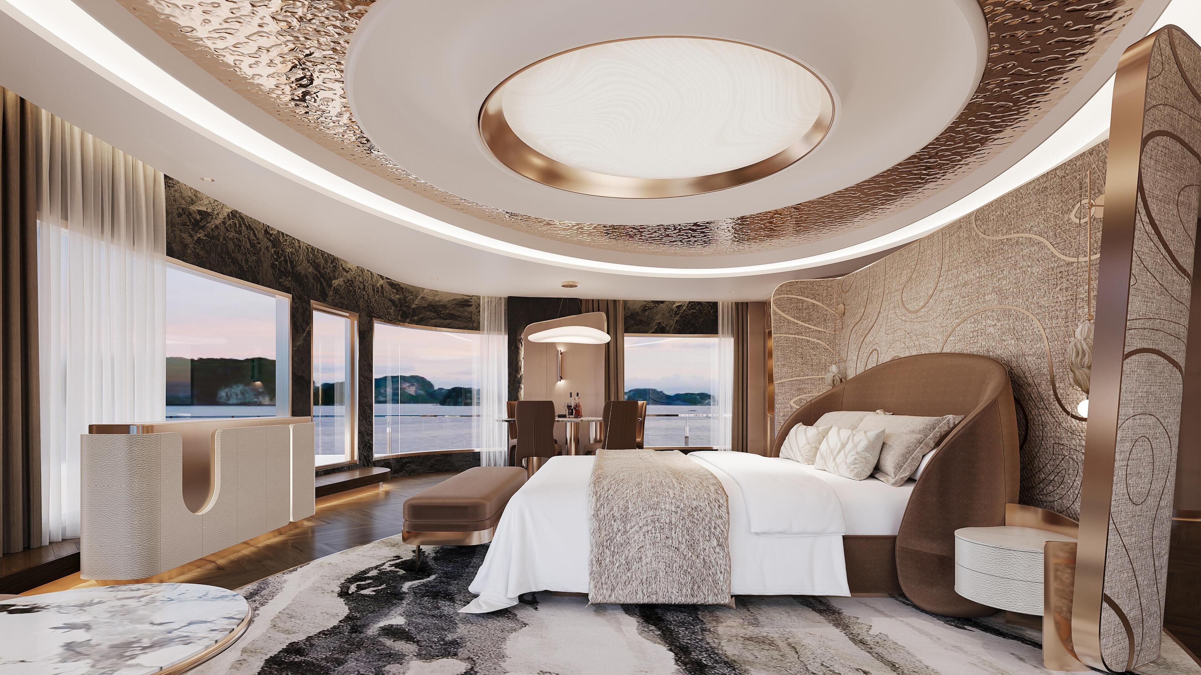 Hytte – president, balkong, havutsikt | Skrivebord, skrivebord for bærbar PC og kablet internett (inkludert)